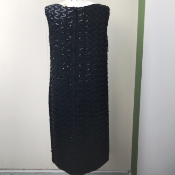 Vintage 1960s Black Sequin Sheath Dress - Picture 3 of 9